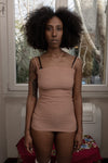 BASERANGE Ribbed Cotton Needle Tank Top TONI and TOTV Collection Made in Portugal BAS-TONI-RB-000-MGH Rose Red